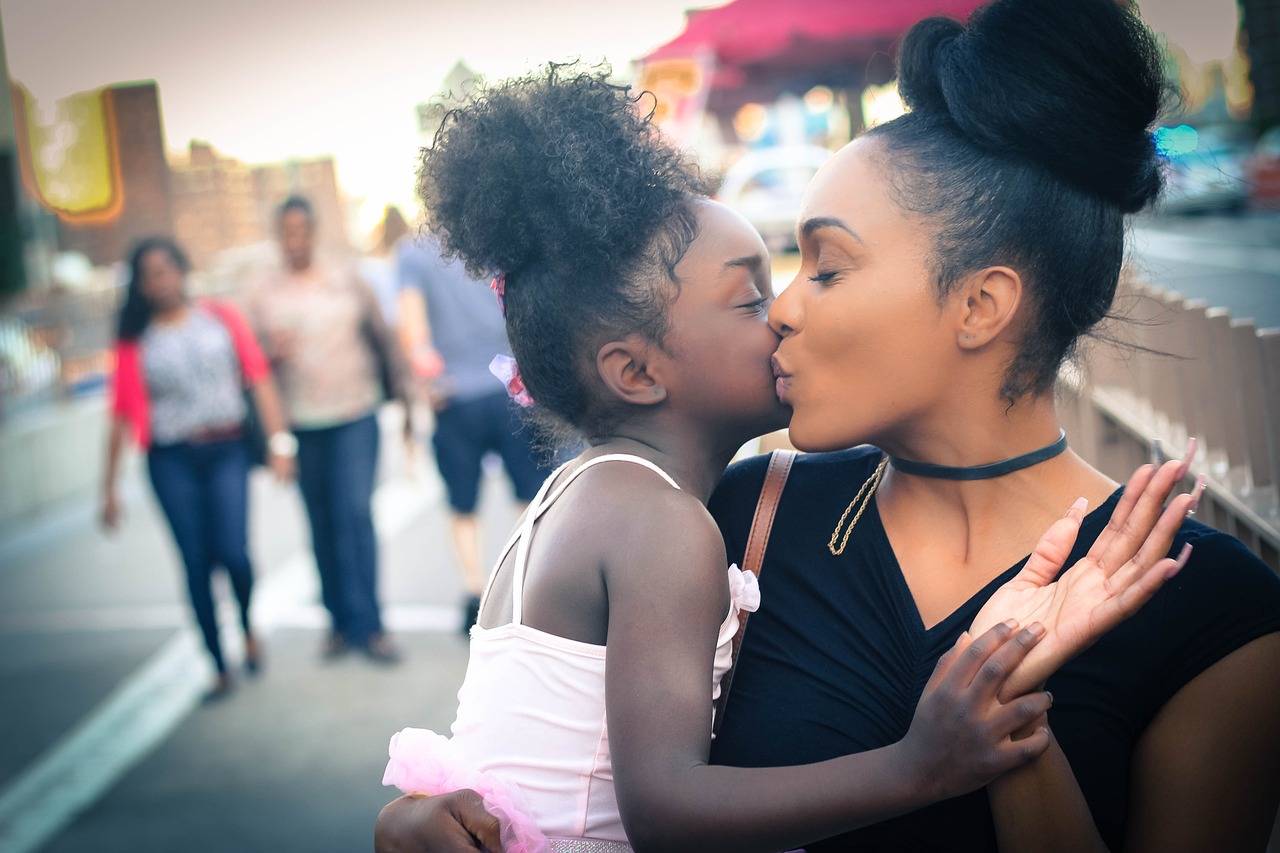 woman and daughter